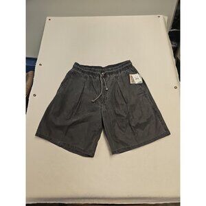 Vintage City Streets Shorts Mens Size 38 Pleated Front Khaki Pockets Drawstring